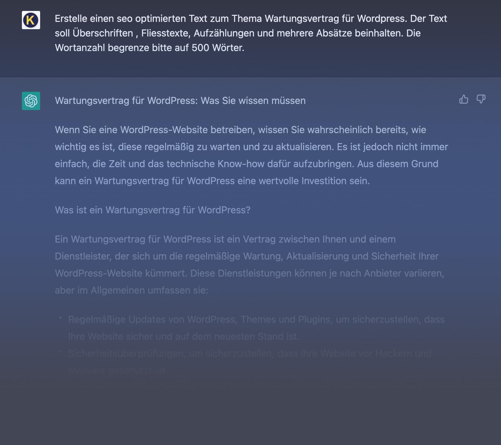 Wartungsvertrag für WordPress 1 Wartungsvertrag für WordPress